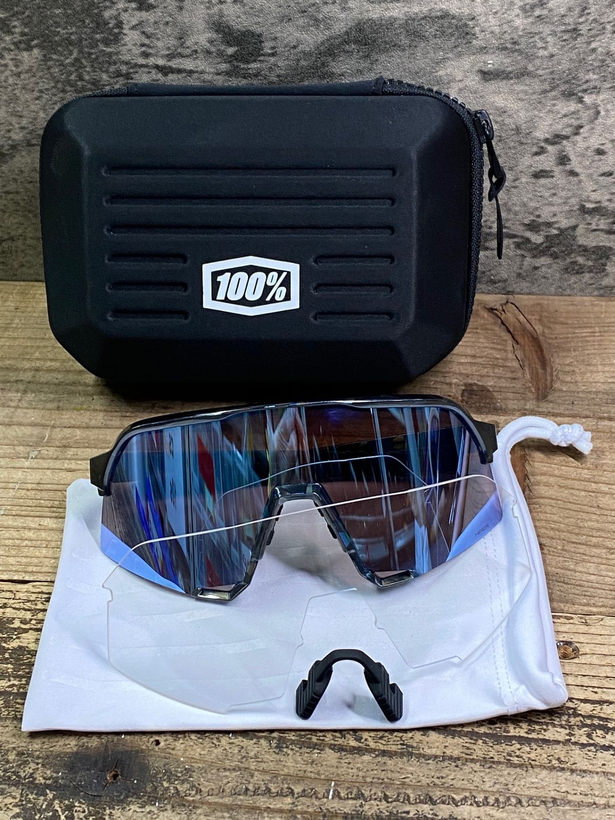 JK623 100％ S3 サングラス アイウェア ブラックホログラム クリアレンズ付属