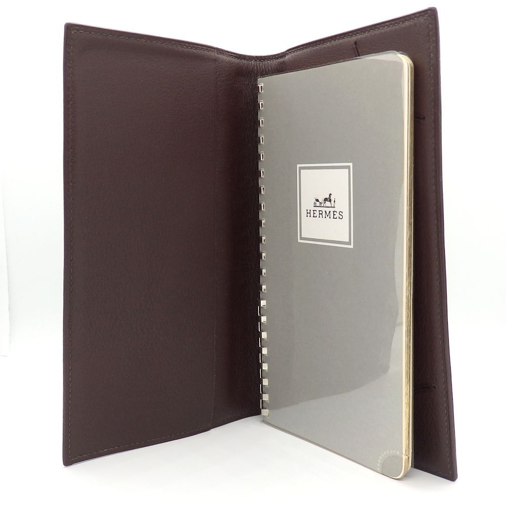 エルメス】HERMES アジェンダPM シャーペン付き レザー ブラウン 〇K