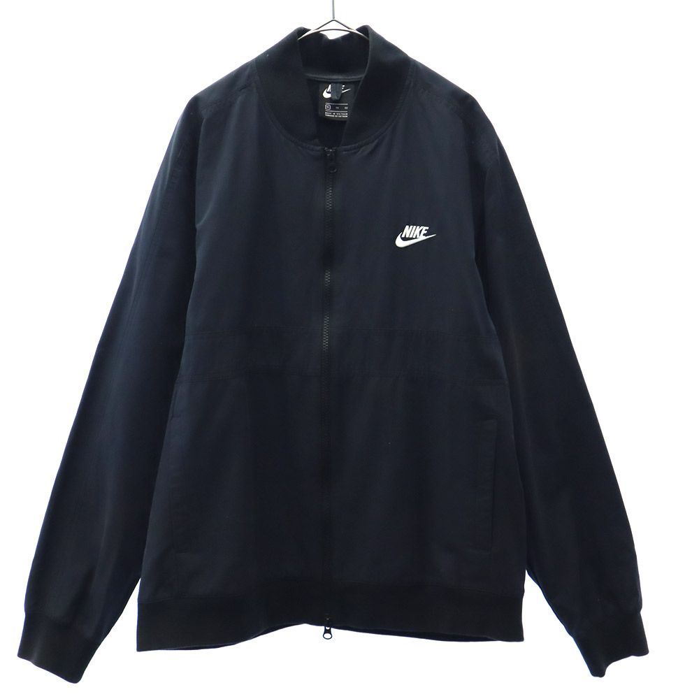 ナイキ ロゴ刺繍 ジップ ブルゾン XL グレー NIKE ジャケット メンズ 古着 【240315】