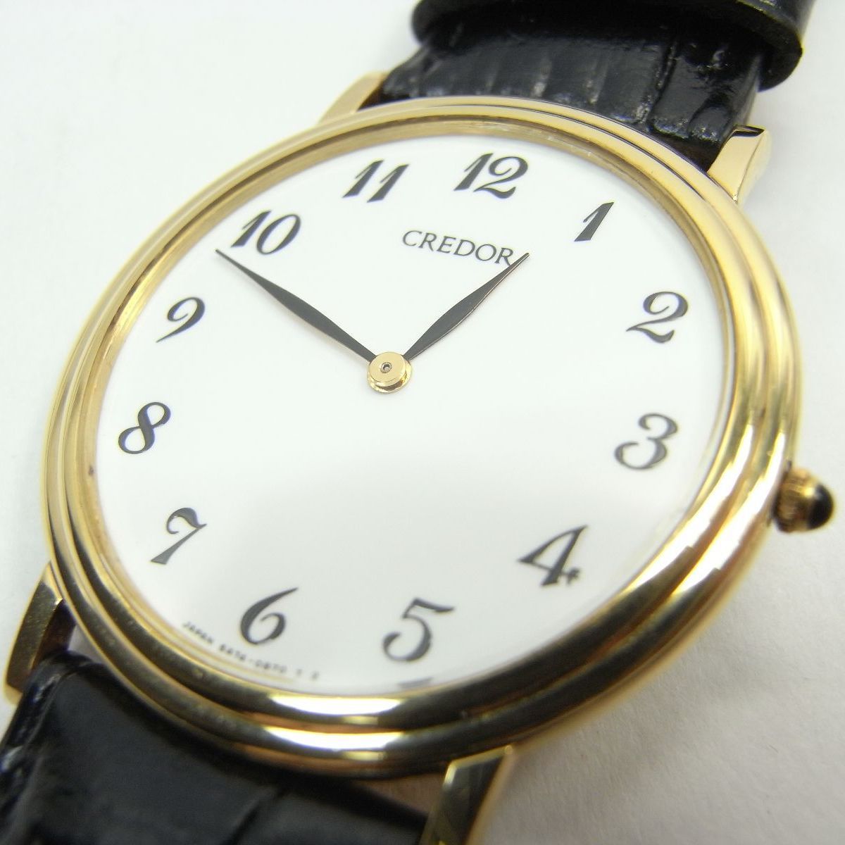 美品】SEIKO （ｾｲｺｰ） ｸﾚﾄﾞｰﾙ K18ｲｴﾛｰｺﾞｰﾙﾄﾞ 5A74-0530 ｱﾗﾋﾞｱ