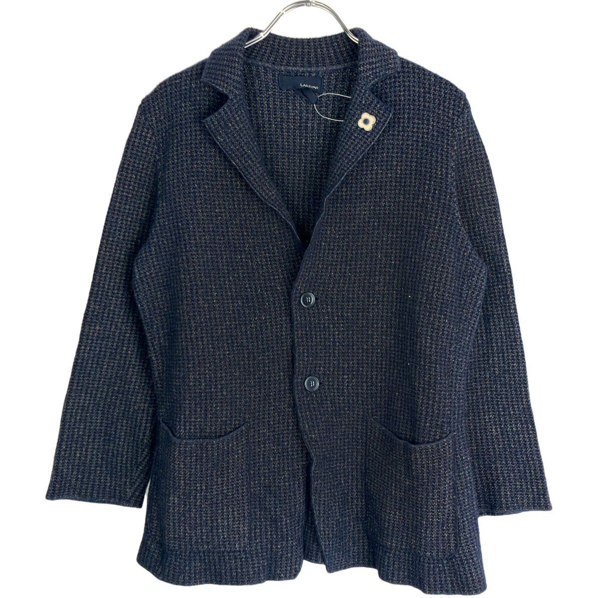 LARDINI ラルディーニ　コットン　ニットジャケットネイビー ホワイト 楽天市場】ラルディーニ / LARDINI / ニット ジャケット / 細身