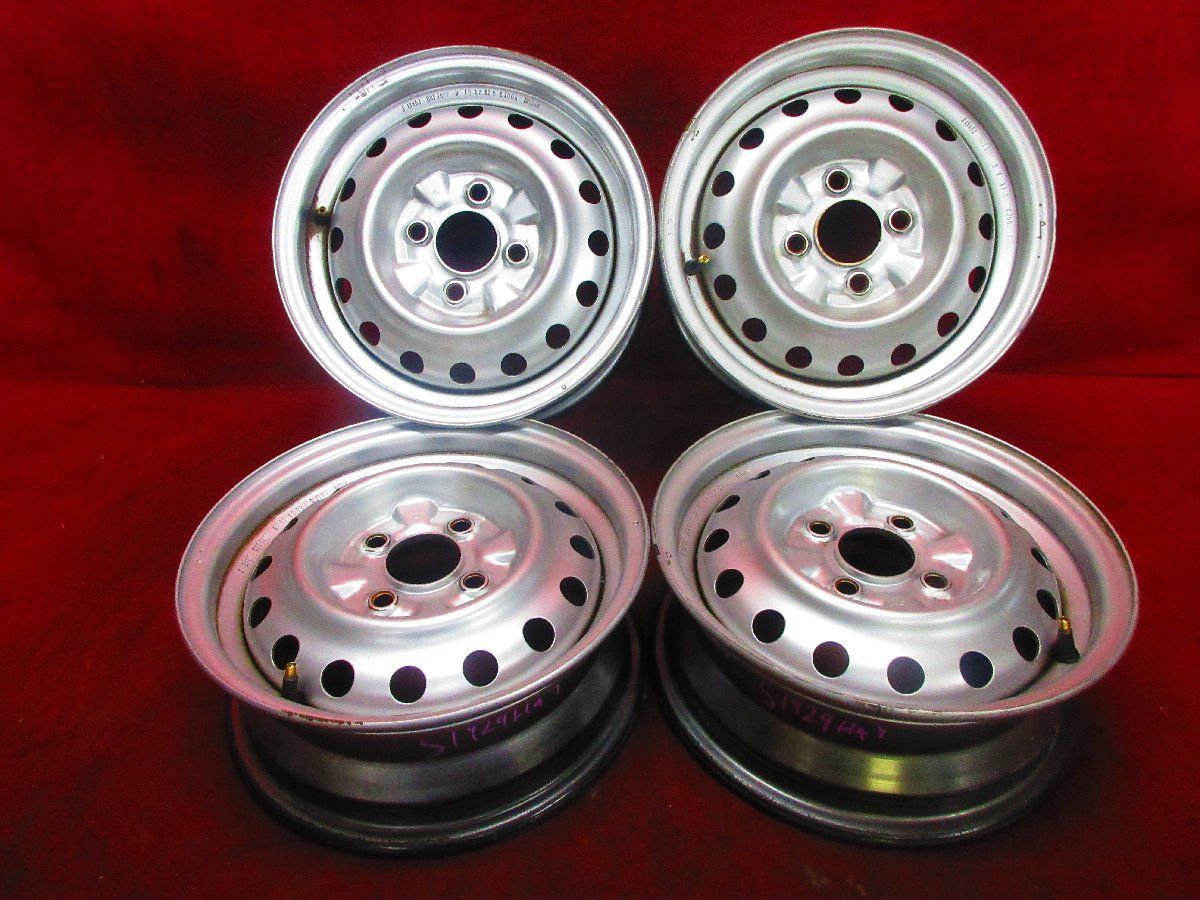 スチール ホイール 4本 日産 ADバン NV150 Y12 純正 13×5J 4穴100 40 ハブ径 60 AD エキスパート ADワゴン NV150 AD◆51929H