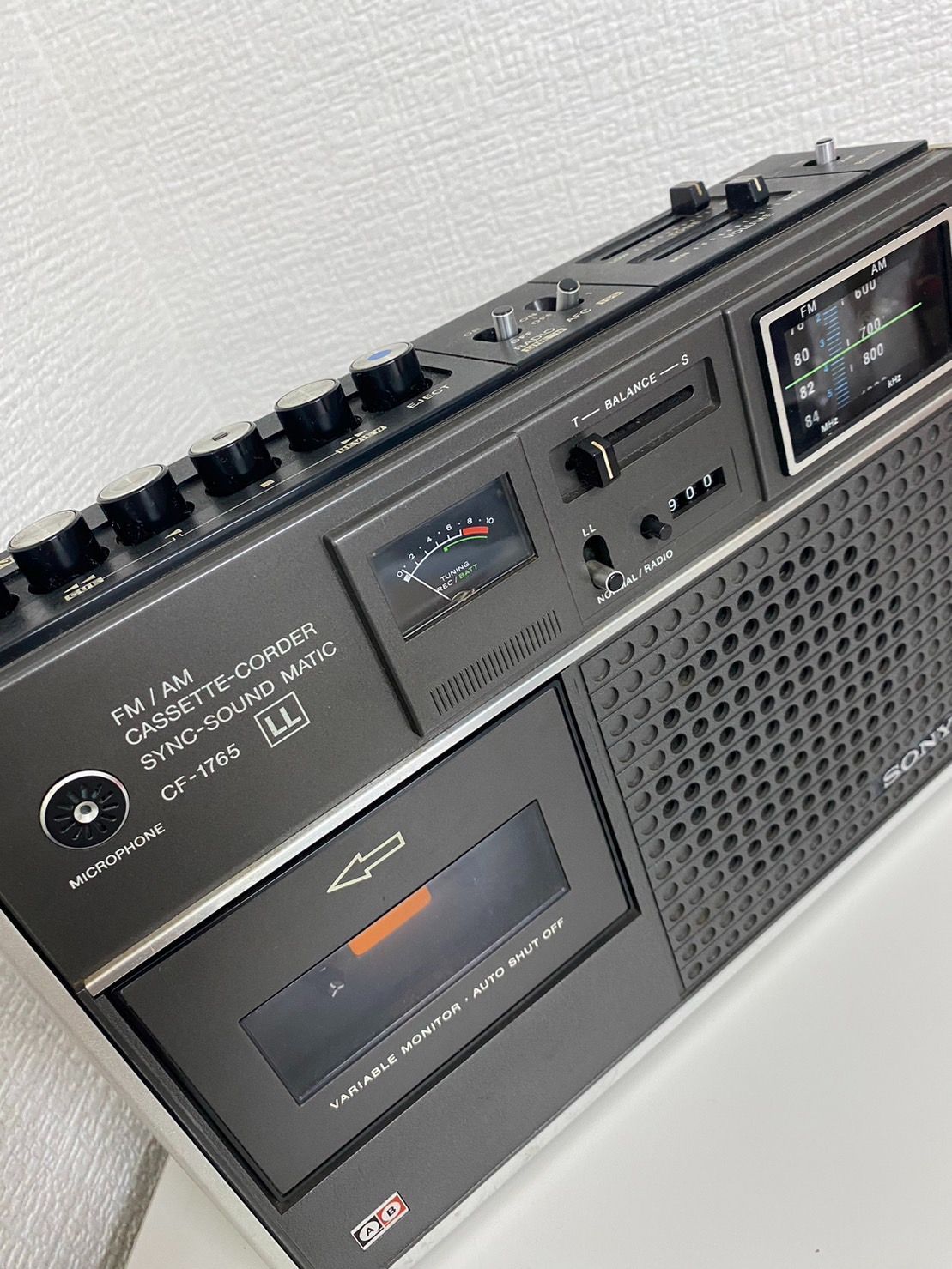 SONY ソニー CF-1765 FM AM ラジオ カセット 1974年 - オーディオ機器