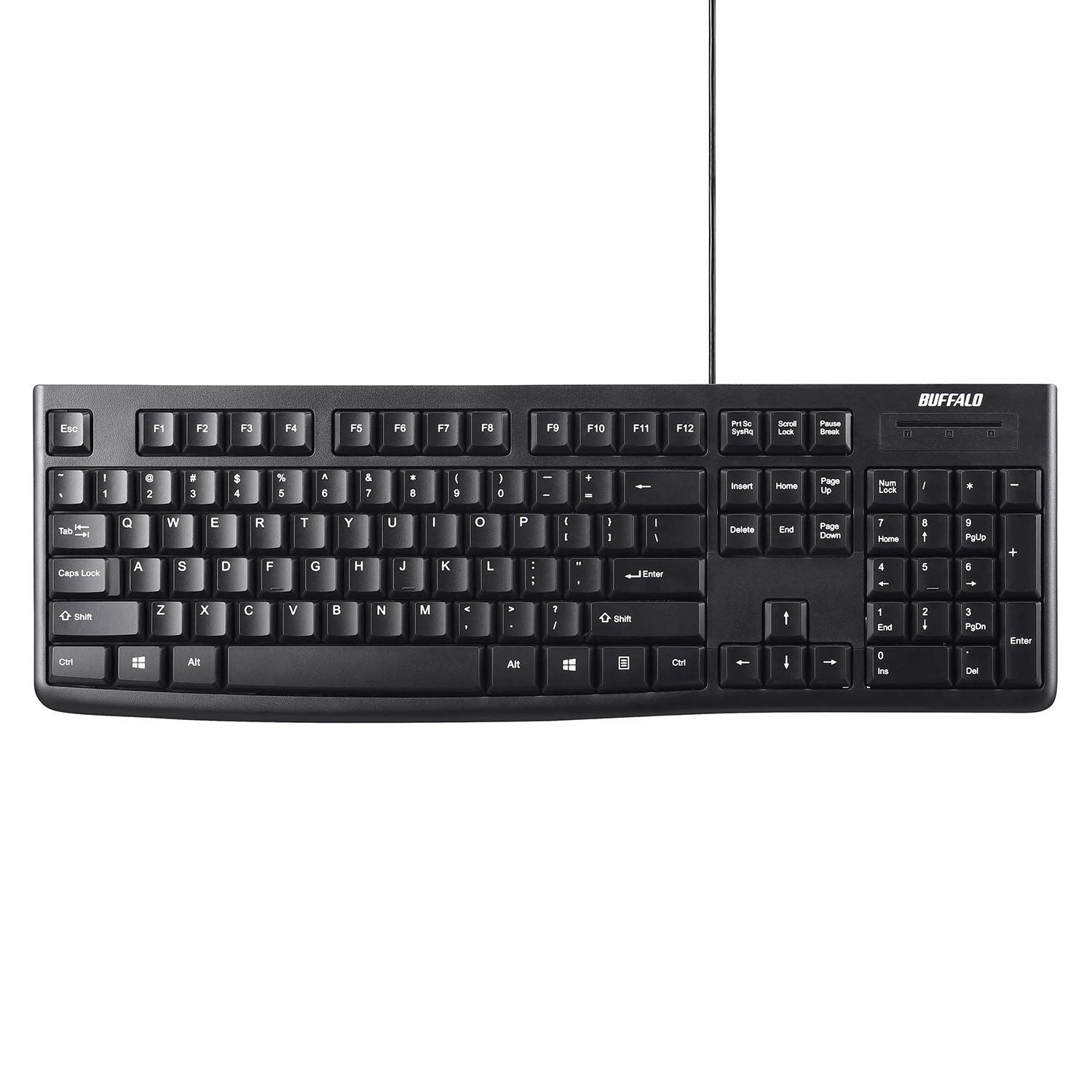 【在庫処分】バッファロー BUFFALO USB接続 有線スタンダードキーボードUS English配列 ブラック BSKBU108ENBK【Windows/PS4対応】