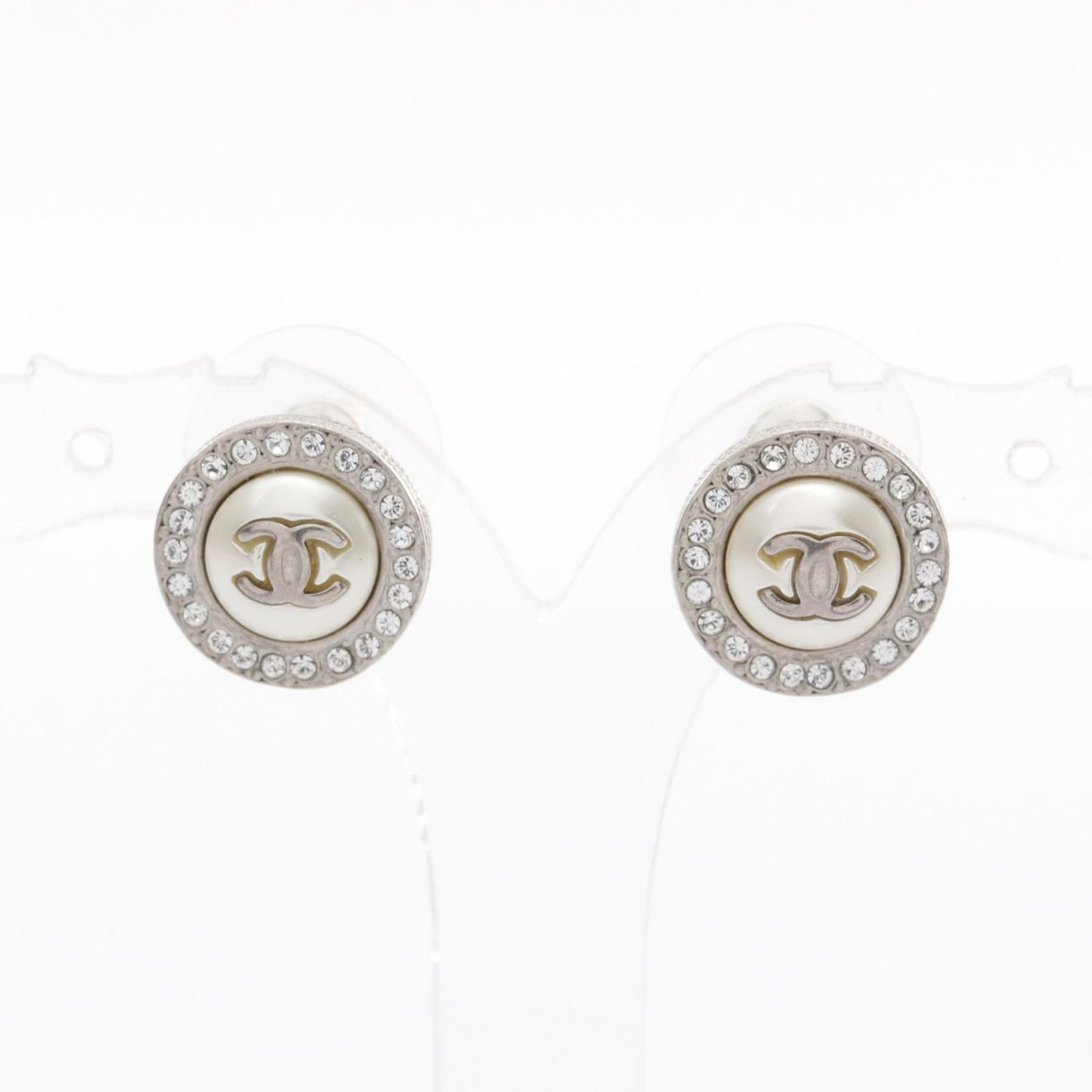 【美品】　シャネル　シルバー　パール　ピアス CHANEL シャネル ピアス レディース シルバー AB9238 B09019