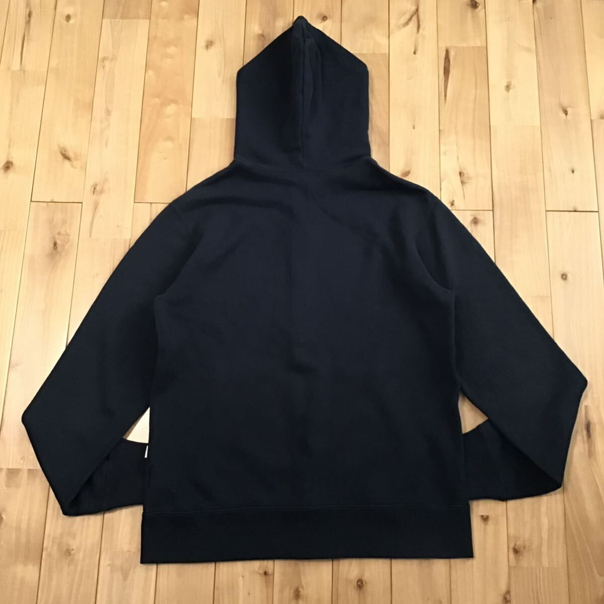 BAPE head logo フルジップ パーカー Lサイズ ネイビー a bathing ape full zip hoodie エイプ ベイプ アベイシングエイプ