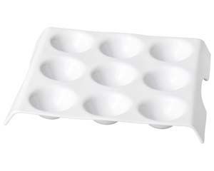 キ512-108 白磁ディンプル9プレート