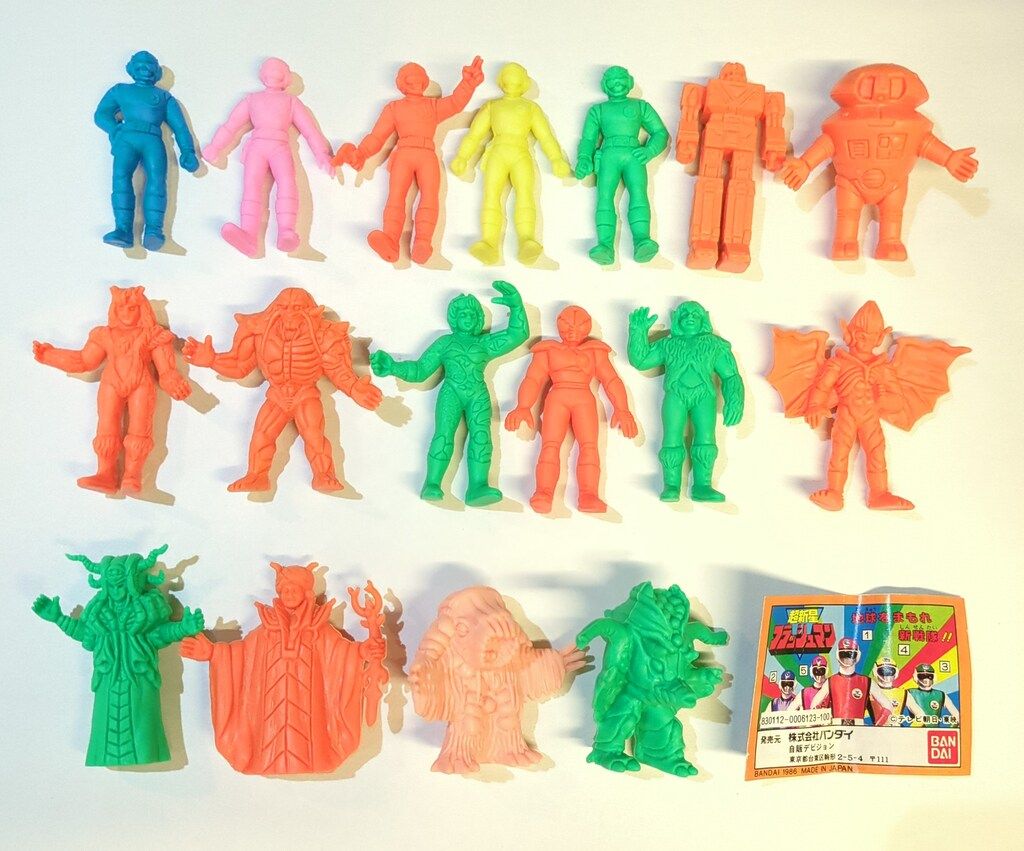 バンダイ フラッシュマン|消しゴムガチャ 全17種セット 超新星フラッシュマン