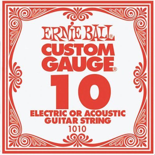 ERNIE BALL エレキギター弦 バラ弦 1010 .010 6本セット アーニーボール【国内正規品】