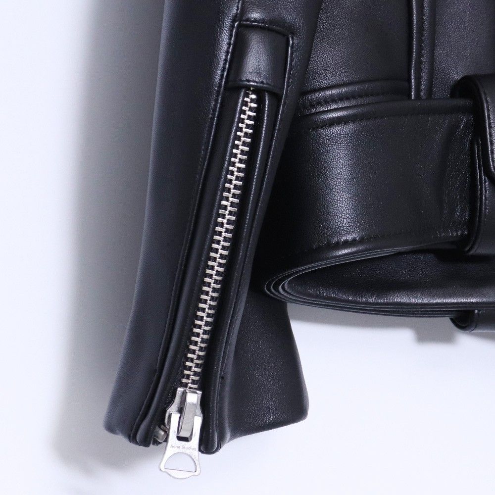 ACNE STUDIOS レザーダブルライダースジャケット サイズ46 ブラック FN 