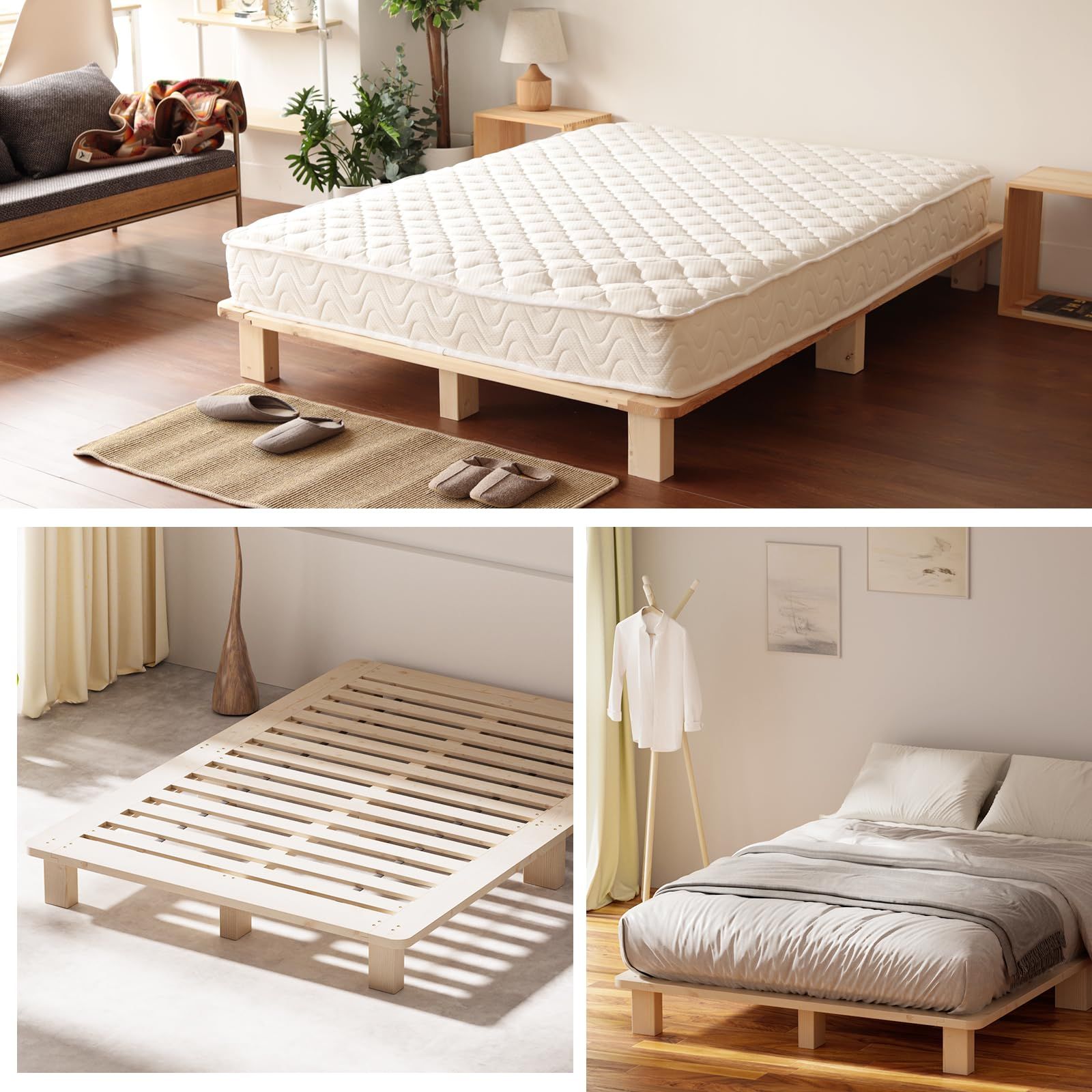 ベッドフレーム ヘッドレスベッド