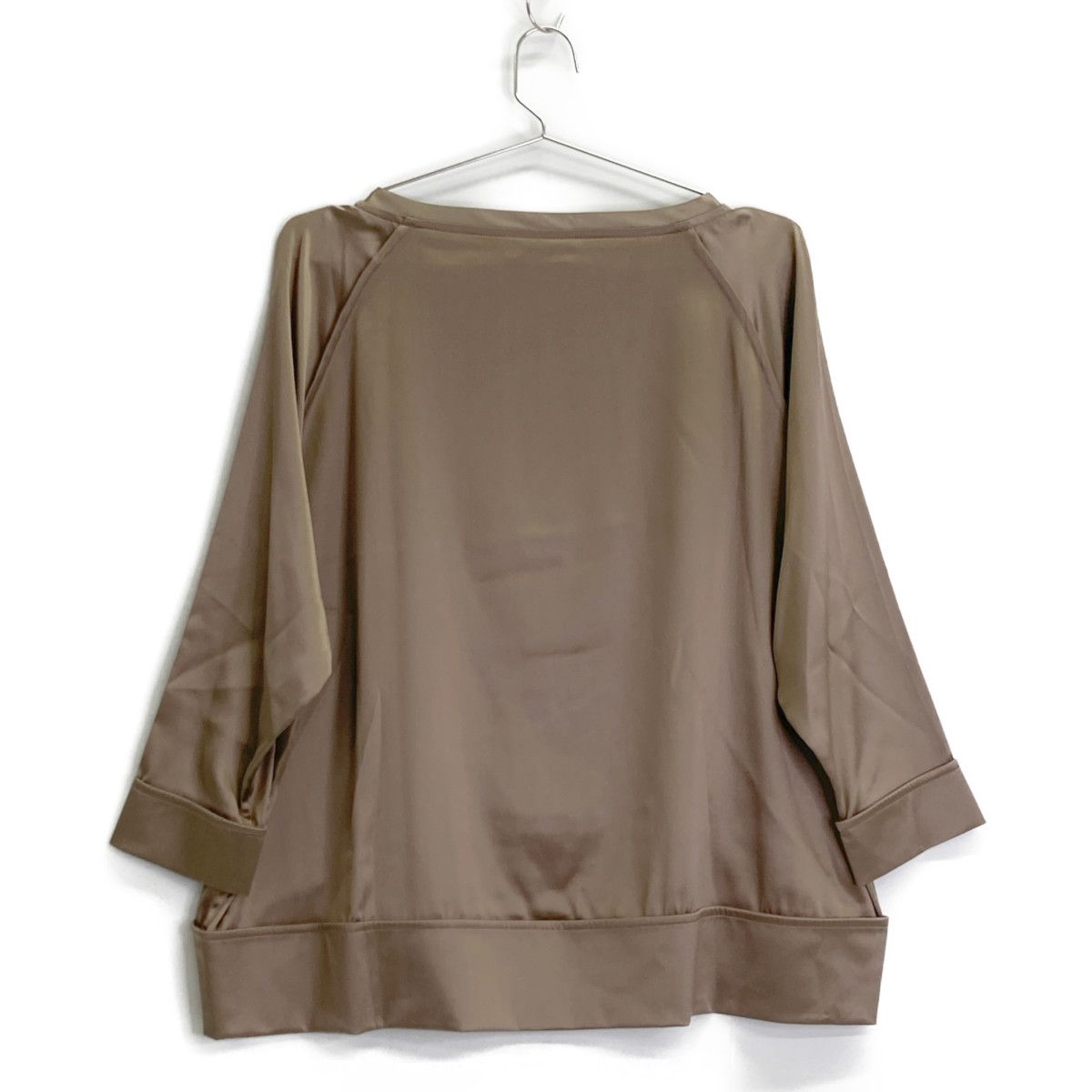 BRUNELLO CUCINELLI ブルネロクチネリ ﾌﾞﾗｳﾝ ｼﾙｸ 光沢 Tｼｬﾂ S