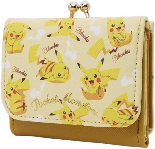 [新品][ポケモン]3つ折り財布/ピカチュウ総柄