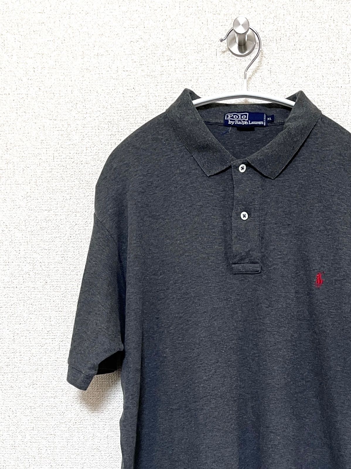 Polo RALPH LAUREN】90s S/S 刺繍ロゴ ポロシャツ XL ポロラルフ