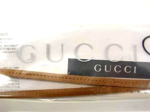 ■未開封■新品■未使用■ GUCCI グッチ GGマーモント レザー キーホルダー 携帯ストラップ レディース メンズ ベージュ系 FA9956