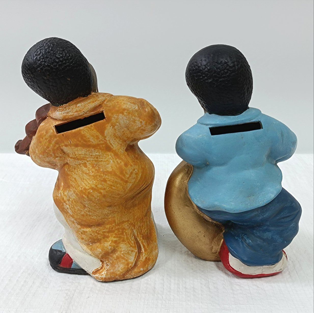 黒人 JAZZ BAND ジャズバンド人形 セラミック製貯金箱4体セット 2025年最新