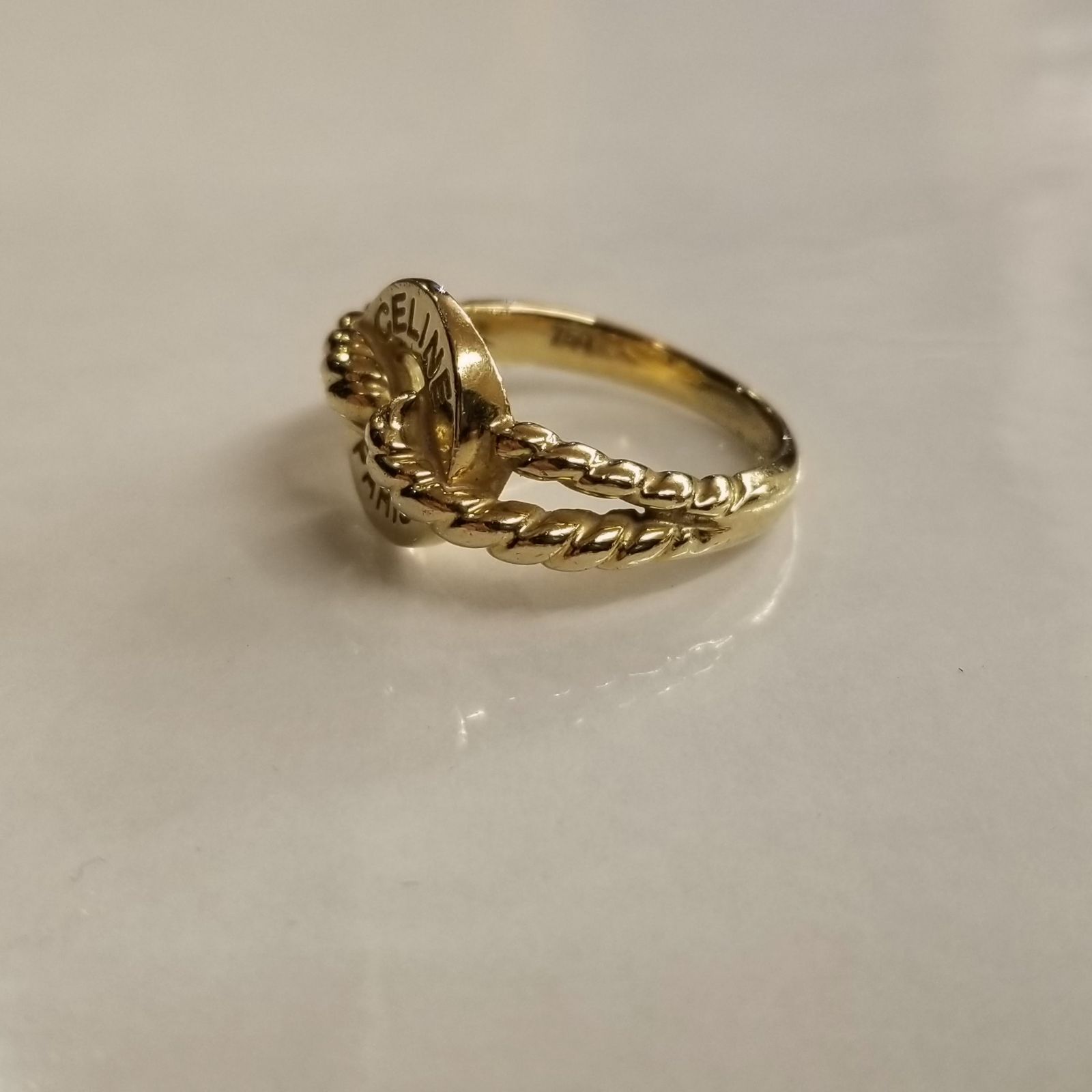 CELINE vintage サークルリング K18 750刻印 セリーヌ ヴィンテージ 金