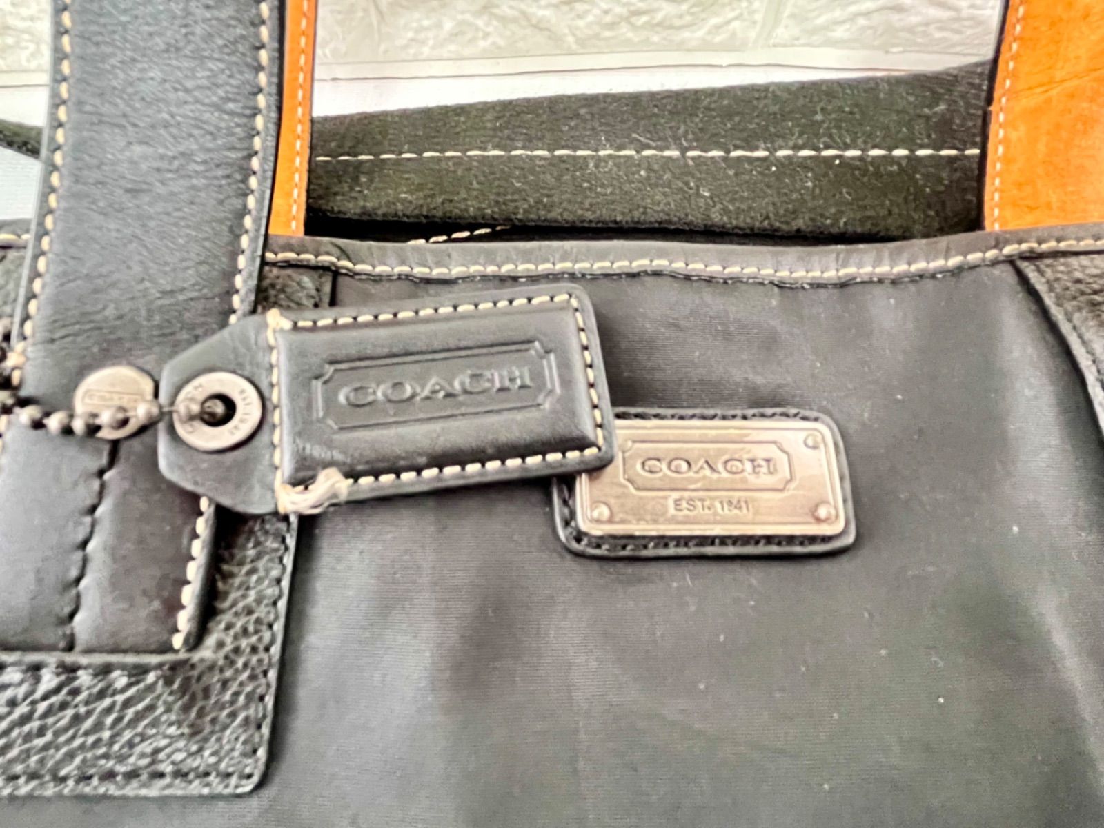 ○ カバン COACH 2WAYバッグ H1160-F70453 ナイロン レザー ブラック 
