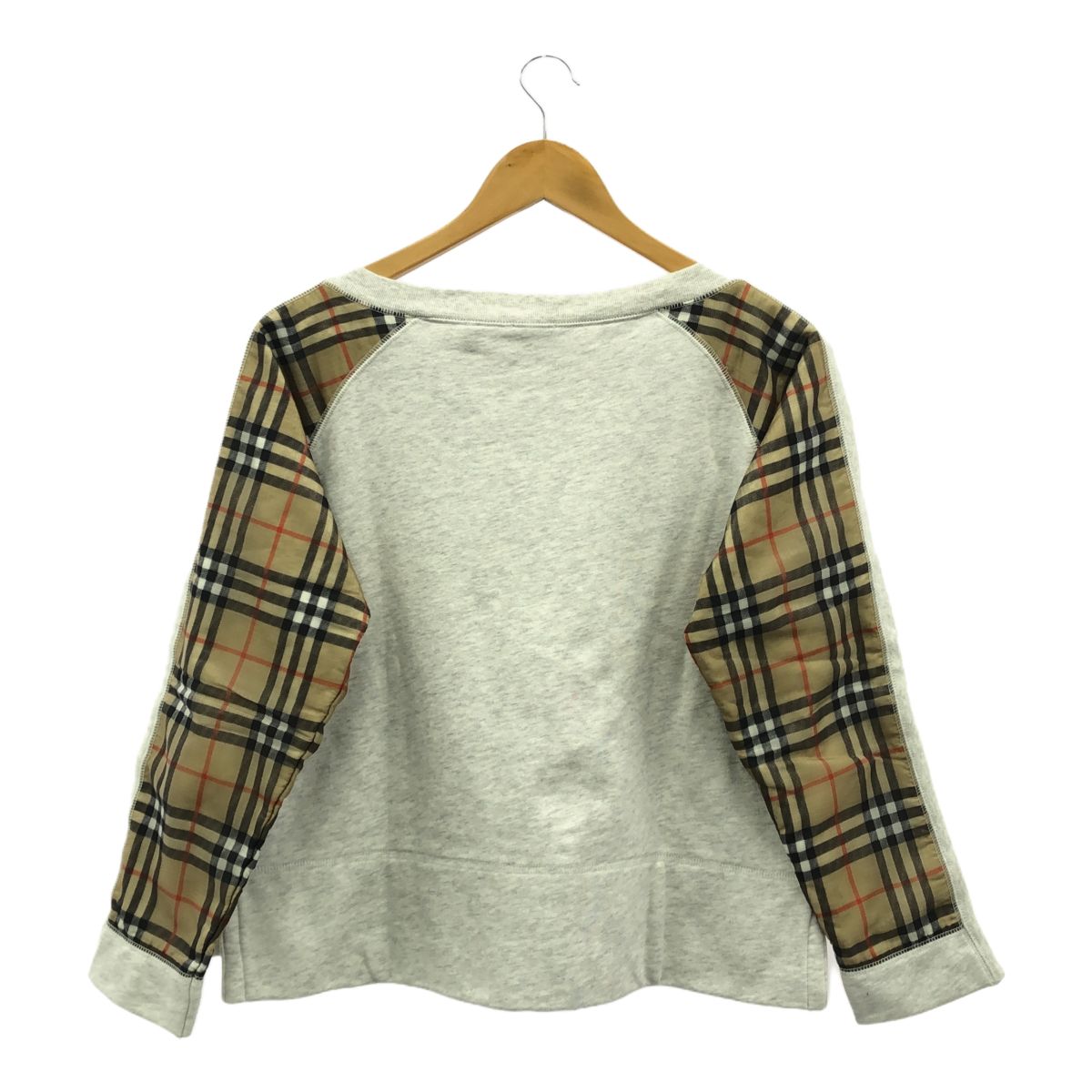 BURBERRY バーバリー　ノバチェック柄スリーブ　スウェット　14Y 164 BURBERRY（バーバリー） 美品 キッズ ノバチェック柄 トーマスベア