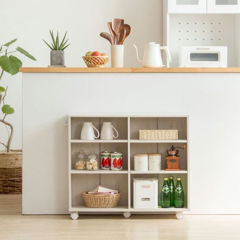 偉大さを秘めた 幅38cm 押入れ収納ラック 奥行75cm Lサイズ テーブル下ラック キャスター付き 可動棚 2301 【全品送料無料】