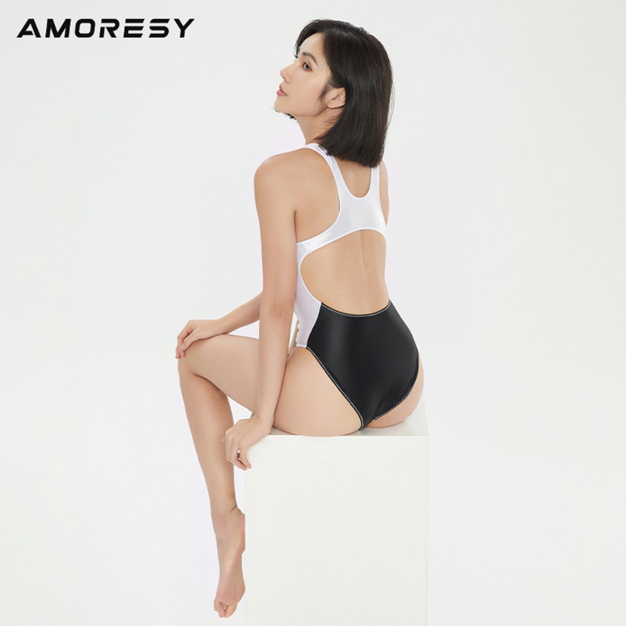 AMORESY アモレシー Aphrodite 競泳水着 コスチューム バイカラー レオタード ハイレグ ワンピーススイムスーツ グラドル ボディスーツ  男女兼用 8035 - メルカリ