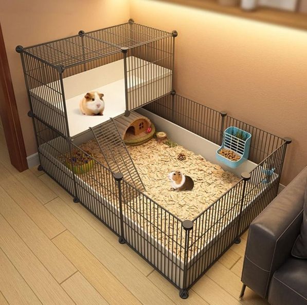 ハムスター ケージ - ハムスターエンクロージャー モルモットケージ小動物ハッチとエクササイズプレイハウスDIYペットベビーサークル 小動物 モルモット ウ kkk