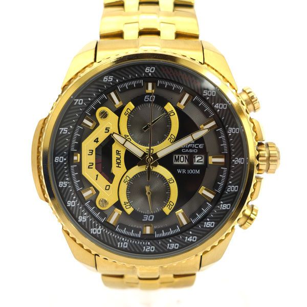 CASIO | カシオ ◆エディフィス クロノグラフ ゴールド クォーツ メンズ 腕時計 EF-558 メンズ|MEN|男性|ボーイズ|紳士 腕時計|うでとけい|ウォッチ|Watch クォーツ ブランド