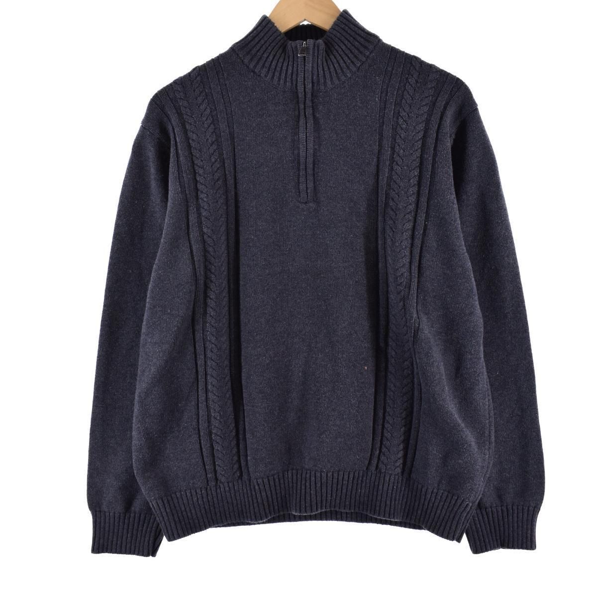 古着 カルバンクライン Calvin klein ケーブル編み コットンニット 