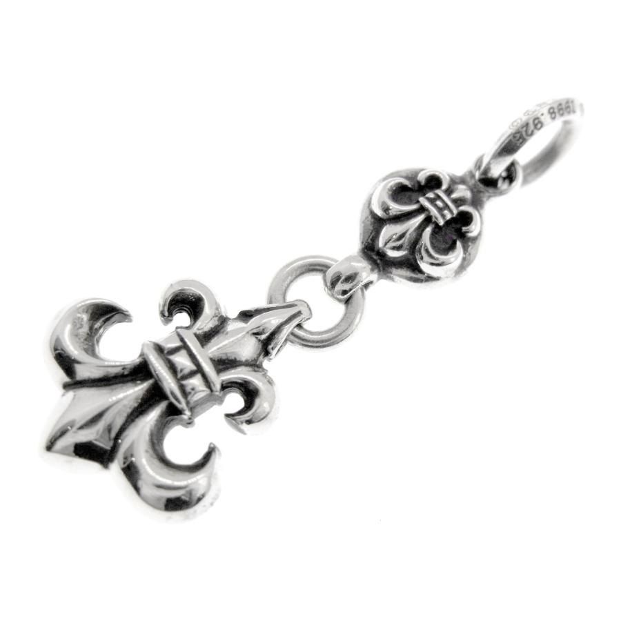 クロムハーツ CHROME HEARTS 【 1BALL BS FLEUR 】 1ボール BSフレア チャーム シルバー ネックレス トップ　38221