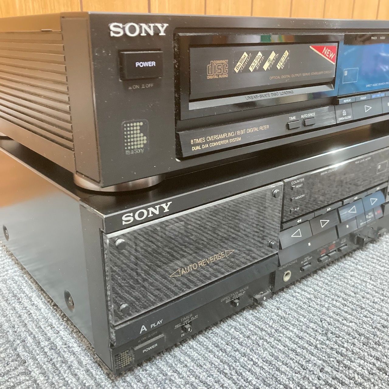 SONY(ソニー) 2台セット CDプレイヤー CDP-770 ＋ カセット