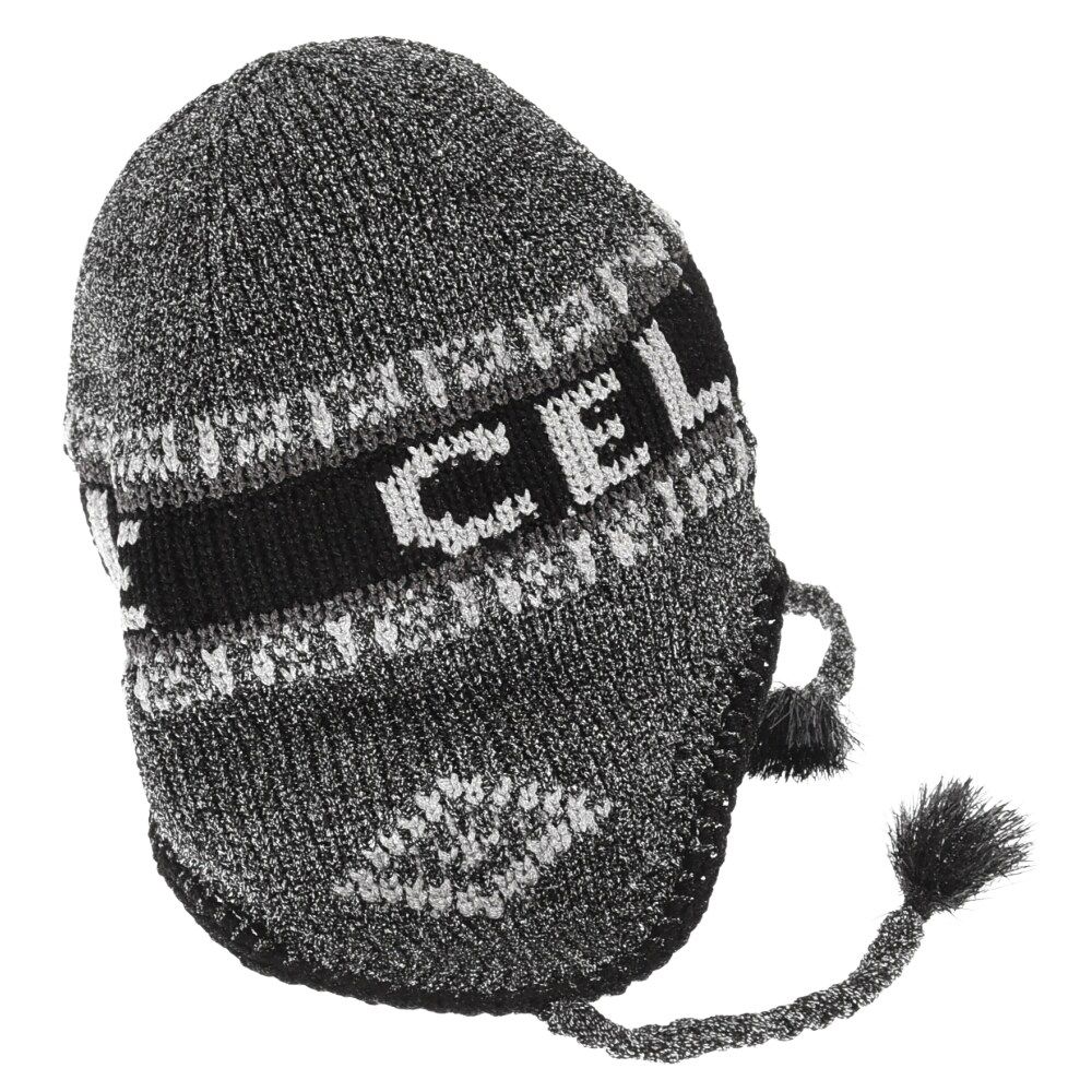 新品　希少　セリーヌ　ニット帽　ペルヴィアン イヤーフラップ ラメニットキャップ CELINE (セリーヌ) 22AW ペルヴィアン イヤーフラップ