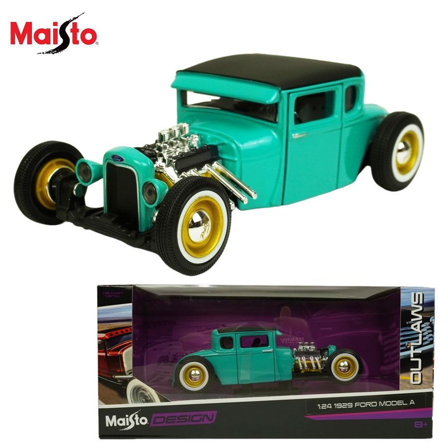 新品 1/24 箱入り ミニカー MAISTO 1:24 1929 FORD MODEL A OUTLAWS