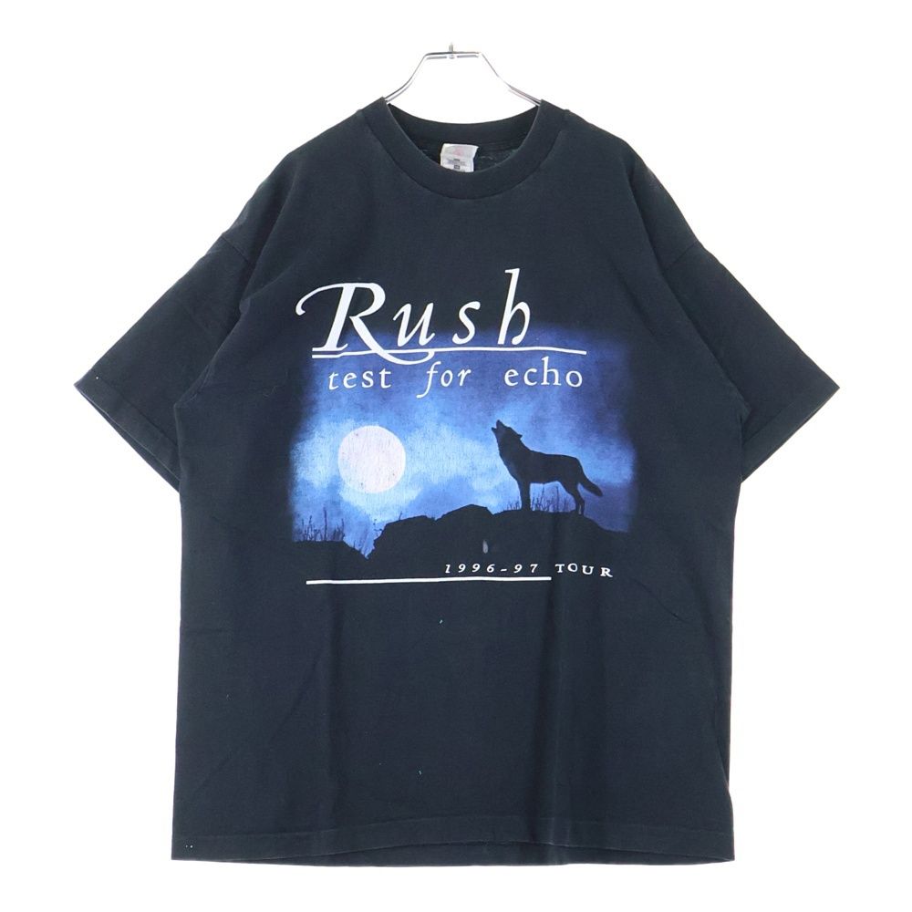 VINTAGE ヴィンテージ 90s RUSH TEST FOR ECHO 96-97 ラッシュ ツアー 半袖Tシャツ カットソー ブラック