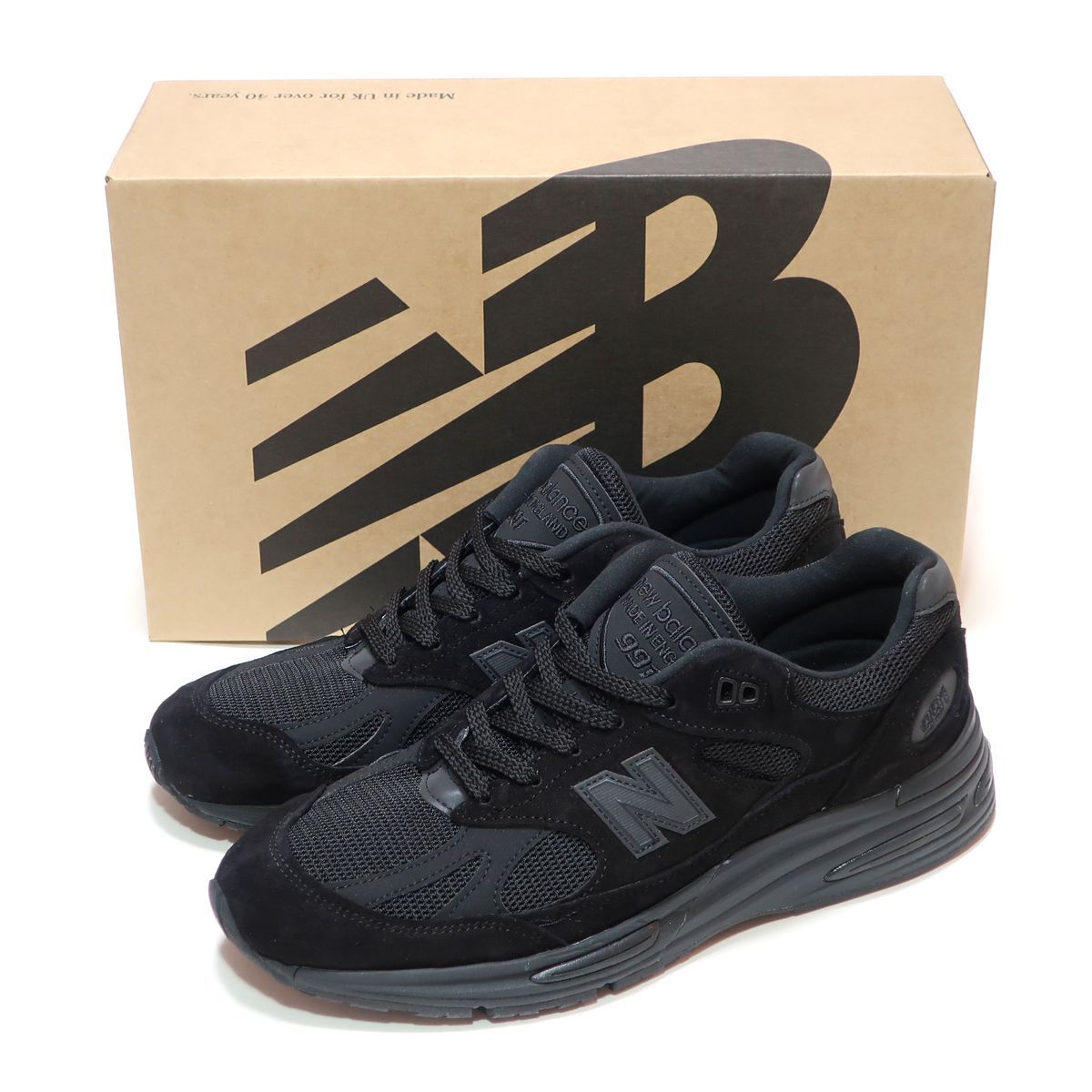 NEW BALANCE U991KK2 TRIPLE BLACK SUEDE MADE IN ENGLAND 