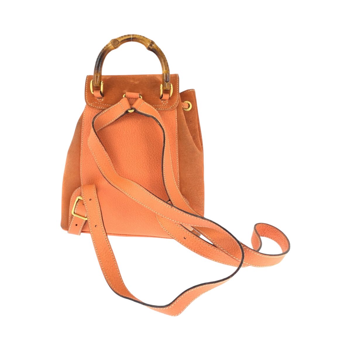 GUCCI グッチ バンブー オレンジ ブラウン ゴールド金具