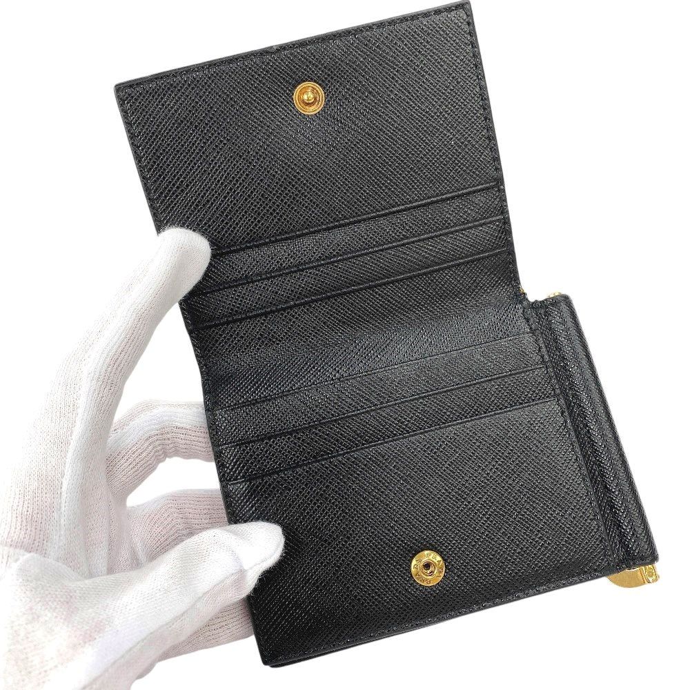 □中古□ プラダ 2つ折り マネークリップ 財布 メンズ サフィアーノ  