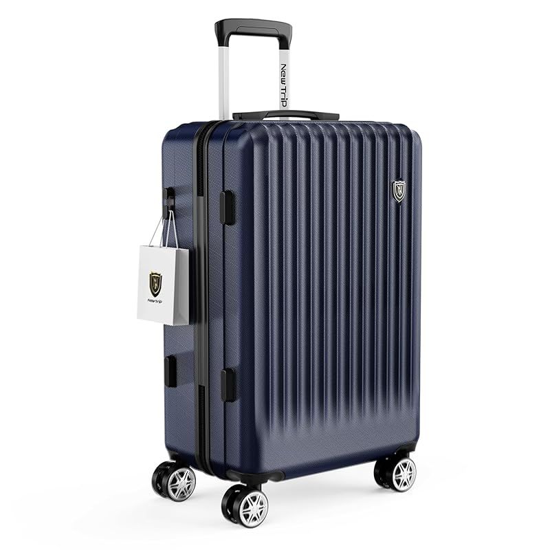 New Trip スーツケース キャリーケース ストッパー付き 機内持ち込み 軽量 大型 S M Lサイズ キャリーバッグ 耐衝撃 大容量 ファスナータイプ 静音 ダブルキャスター TSAロック 海外 旅行 ビジネス 出張 ブルー Sサイズ 機内持込 1