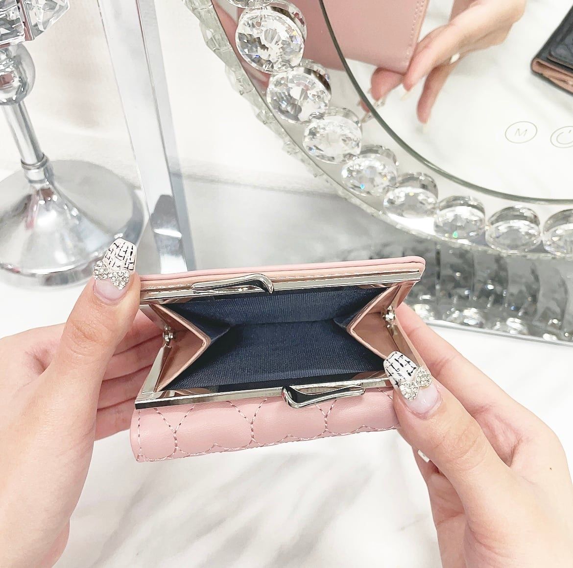 ミニウォレット ピンク 新品 キルティング ミニ財布 レディース カード入れ 通販