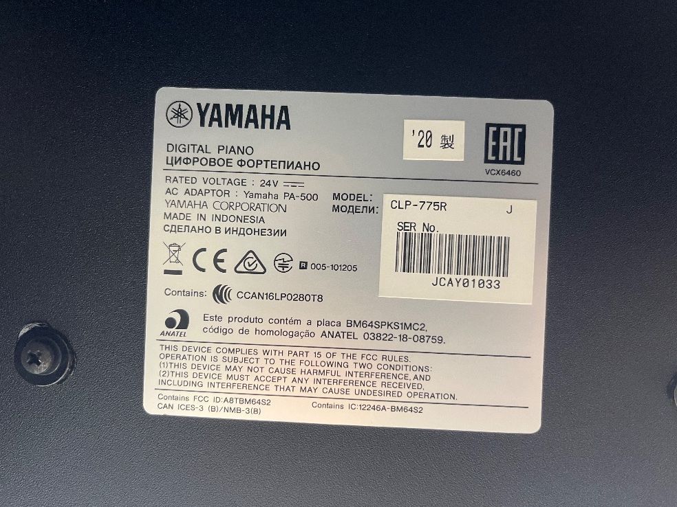 ★68576【電子ピアノ】YAMAHA　CLP775R　20年製 ☆68576【電子ピアノ】YAMAHA CLP775R 20年製 - メルカリ