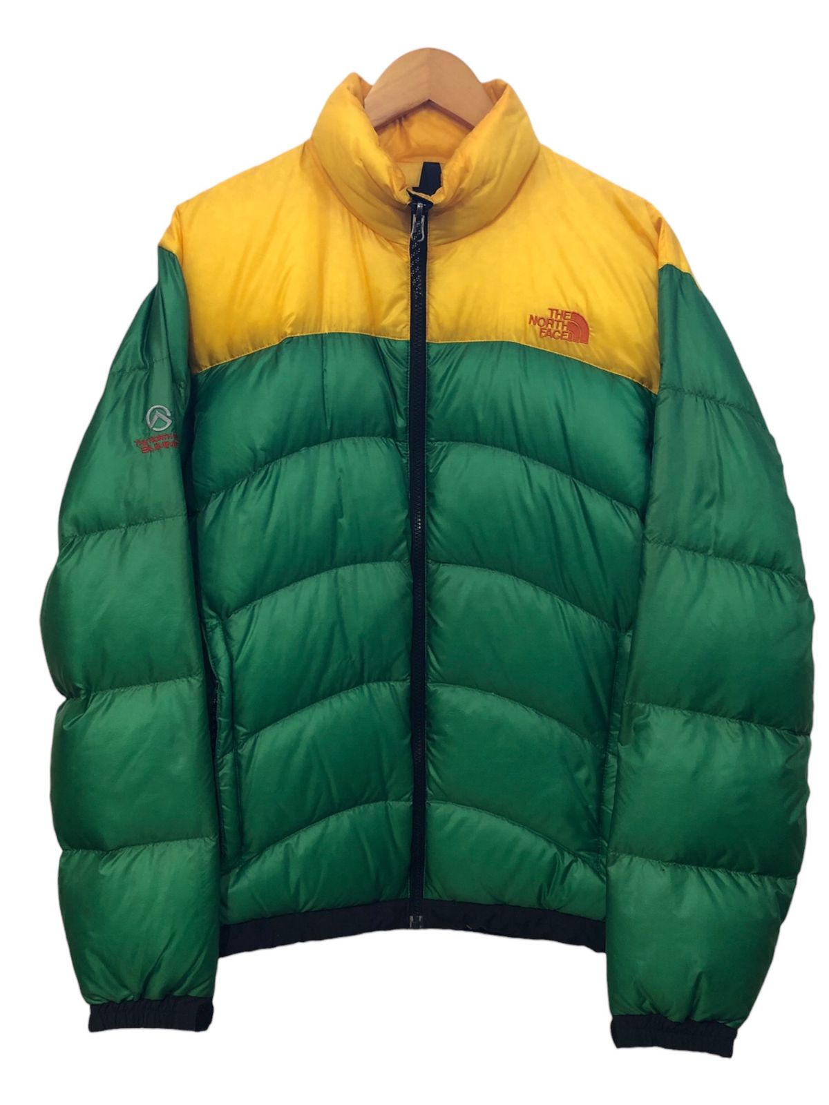 THE NORTH FACE (ザノースフェイス) アコンカグア ダウンジャケット ND19402 L グリーン×イエロー メンズ/025