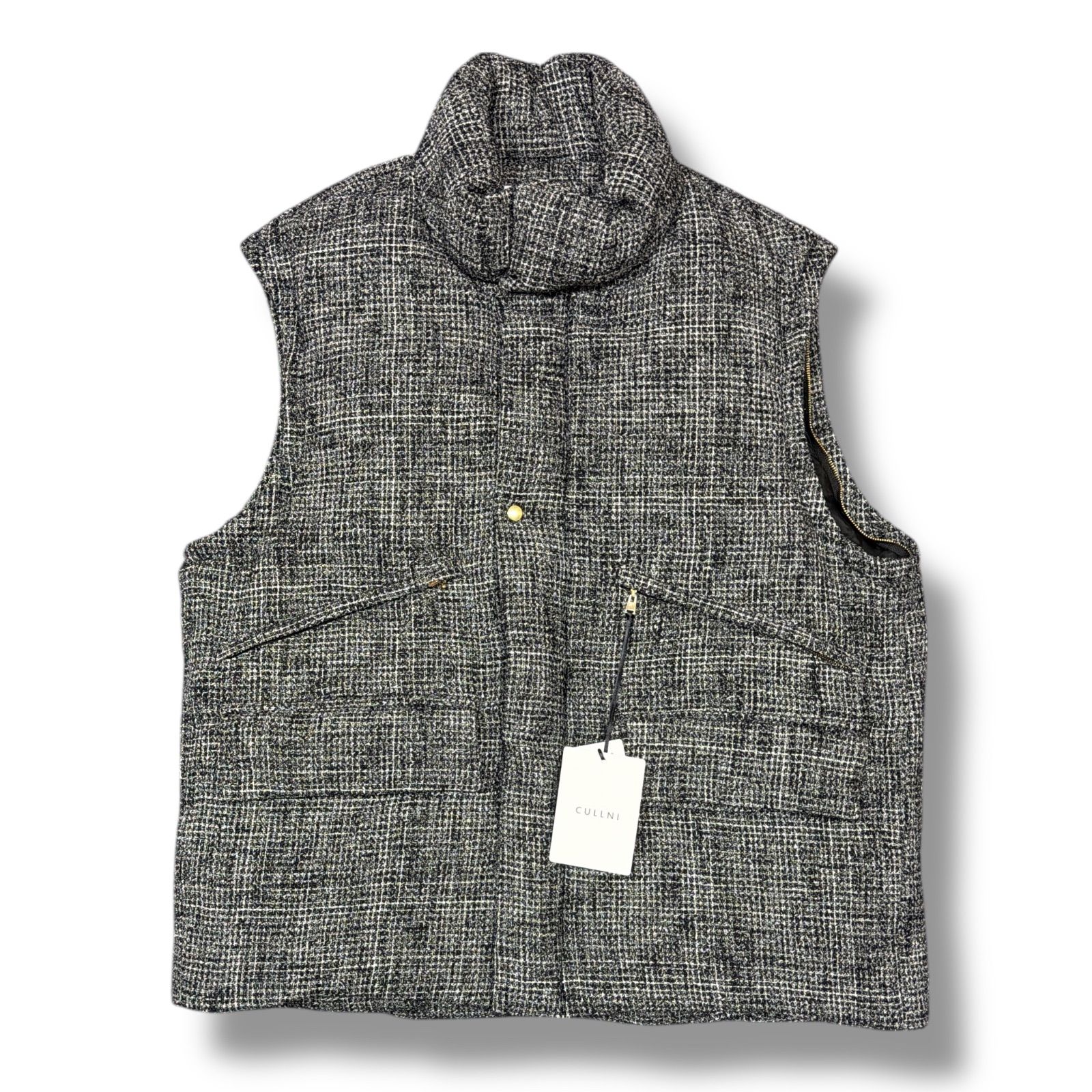 参考上代126500円 未使用品 CULLNI 24AW Butcher Tweed Removable 