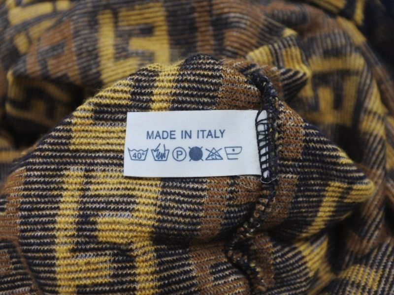 ☆未使用☆FENDI ノースリーブワンピース　総柄　パイル生地 極美品 FENDI フェンディ ズッカ柄 パイル ノースリーブ