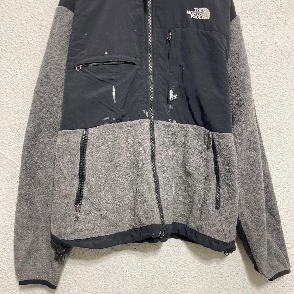 The north face フリース ジャケット ザノースフェイス S グレー ブラック アウトドア マウンテン 古着卸 アメリカ仕入 a609-6952