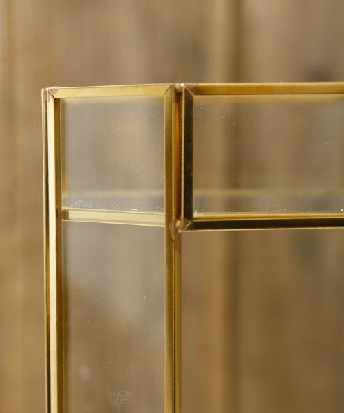 Salut! サリュ ガラス4段ケース ディスプレイ アンティーク風 美品】salut! サリュ ガラス四段ラック ディスプレイラック