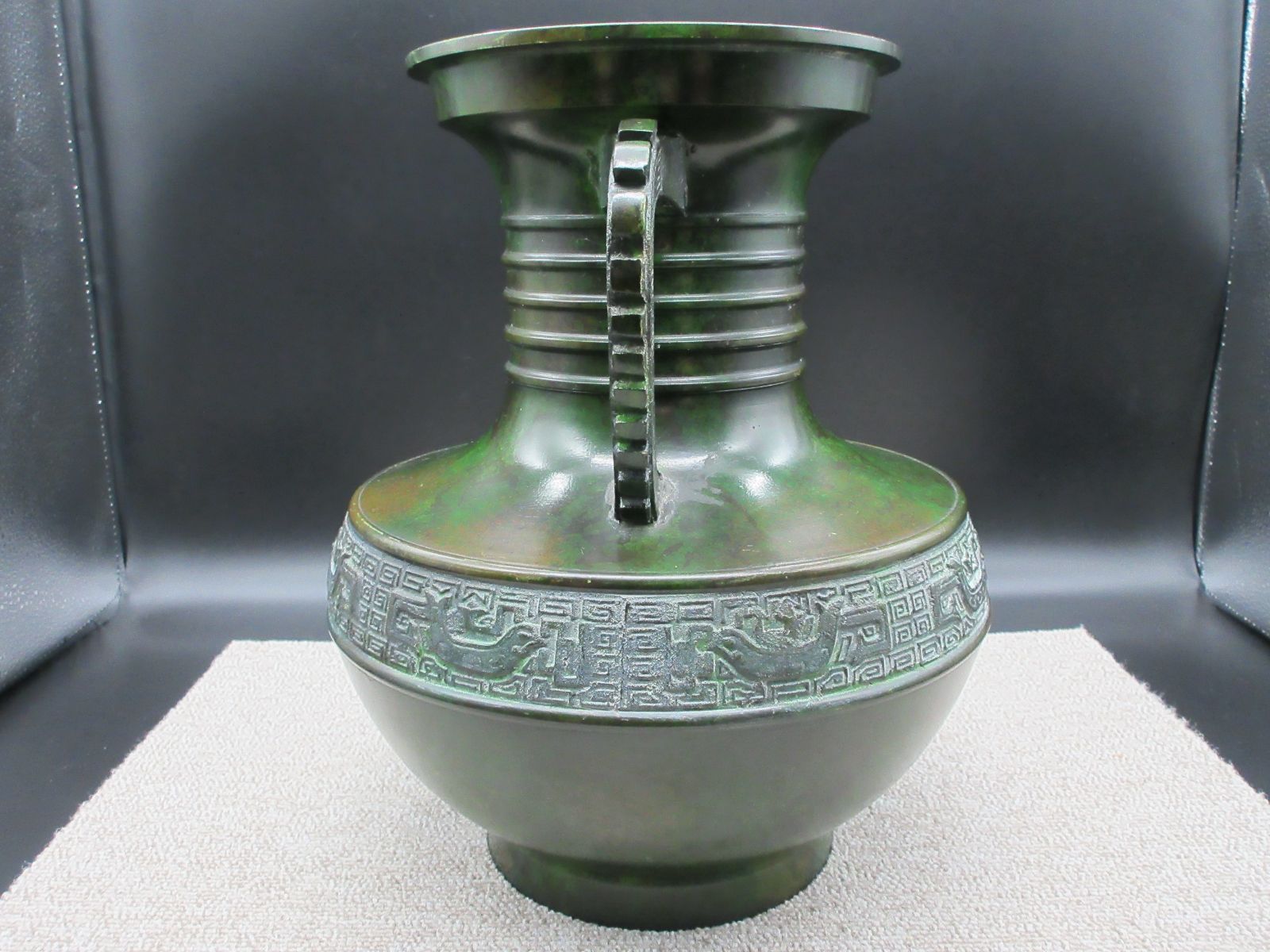 高岡銅器 銅器 鋳銅 松盛作 双耳 花瓶 花器 壺 置物 - メルカリ