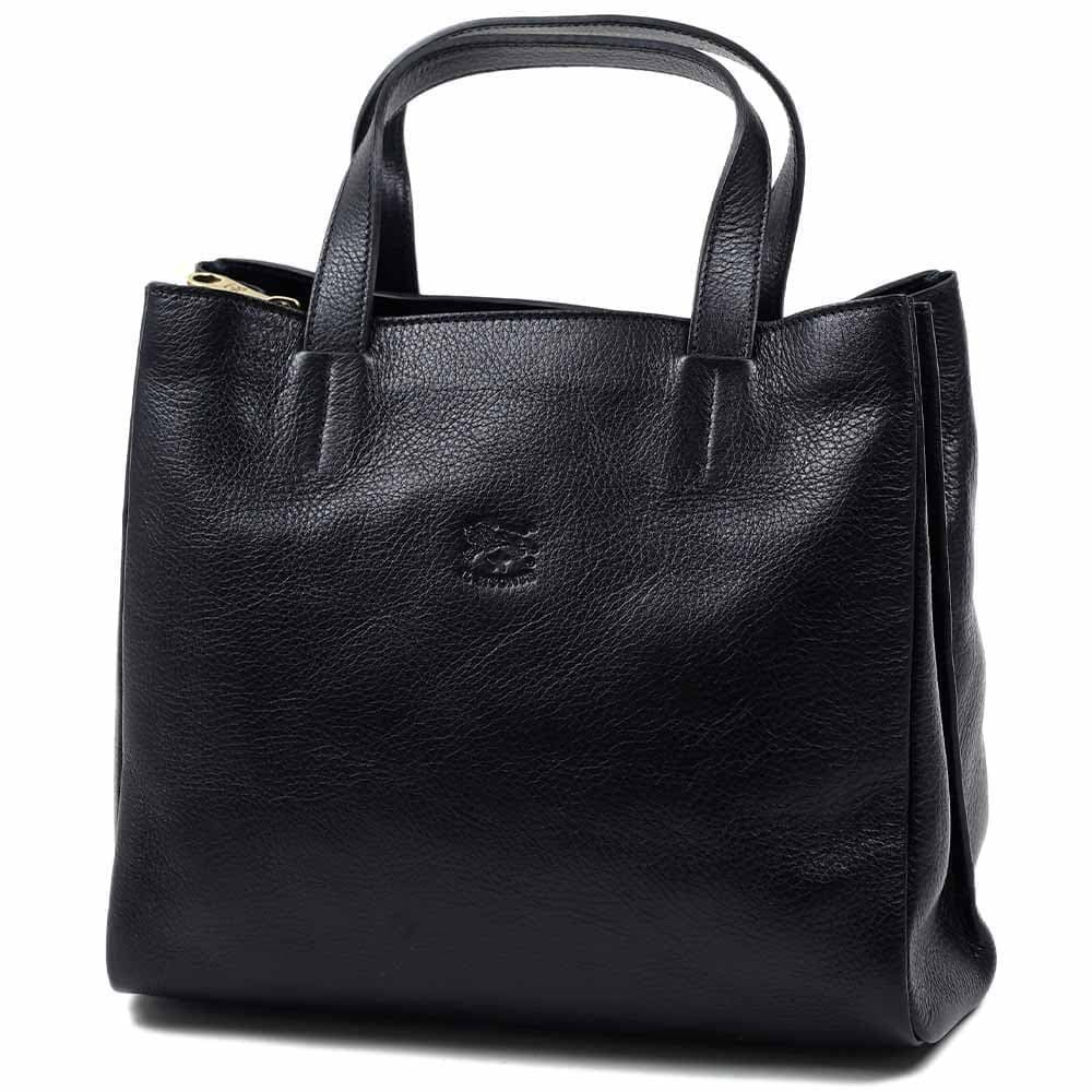 IL BISONTE イルビゾンテ レザー トートバッグ ブラック レディース