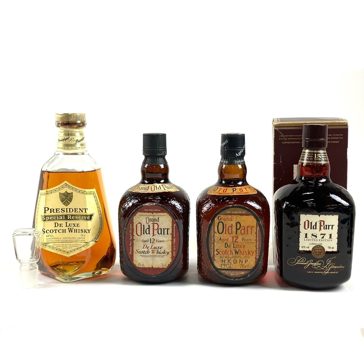 4本 プレジデント オールドパー スコッチ 750ml ウイスキー セット