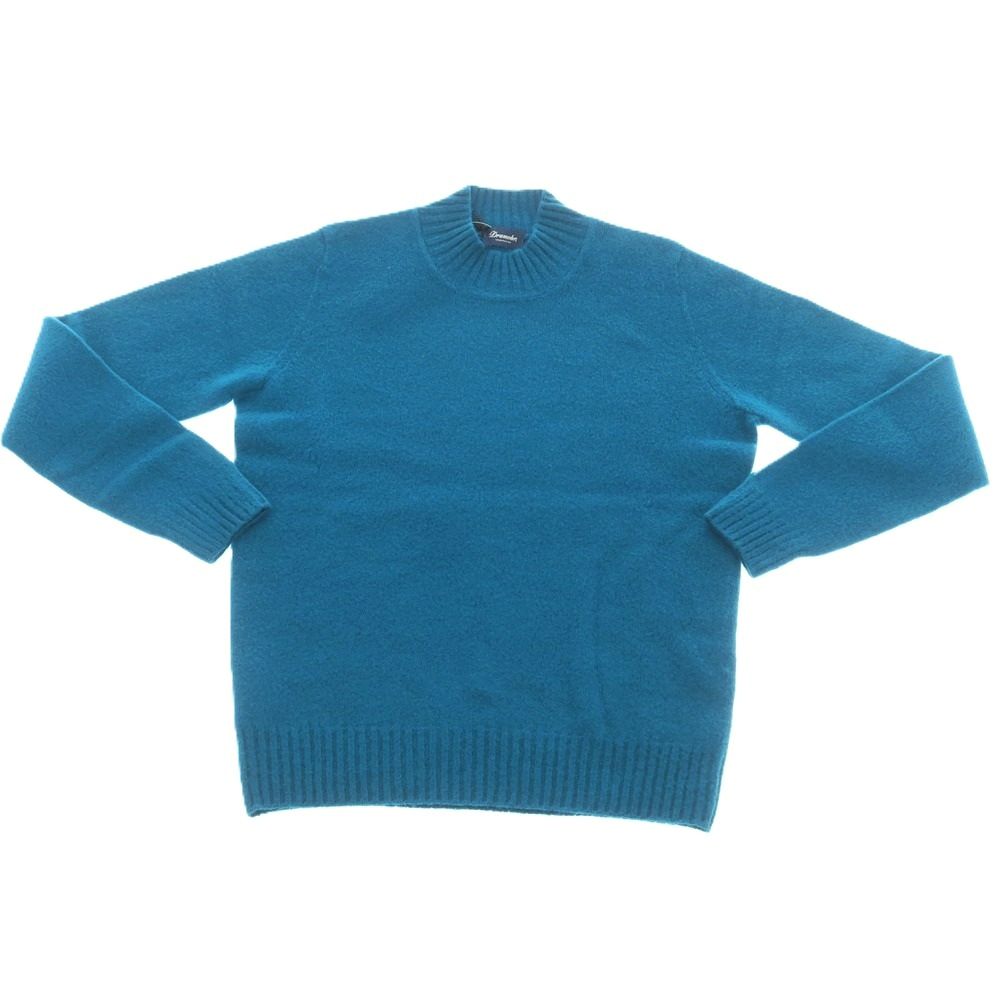 【新品】ドルモア DRUMOHR ウール モックネック プルオーバーニット ターコイズブルー【サイズ46】【メンズ】
