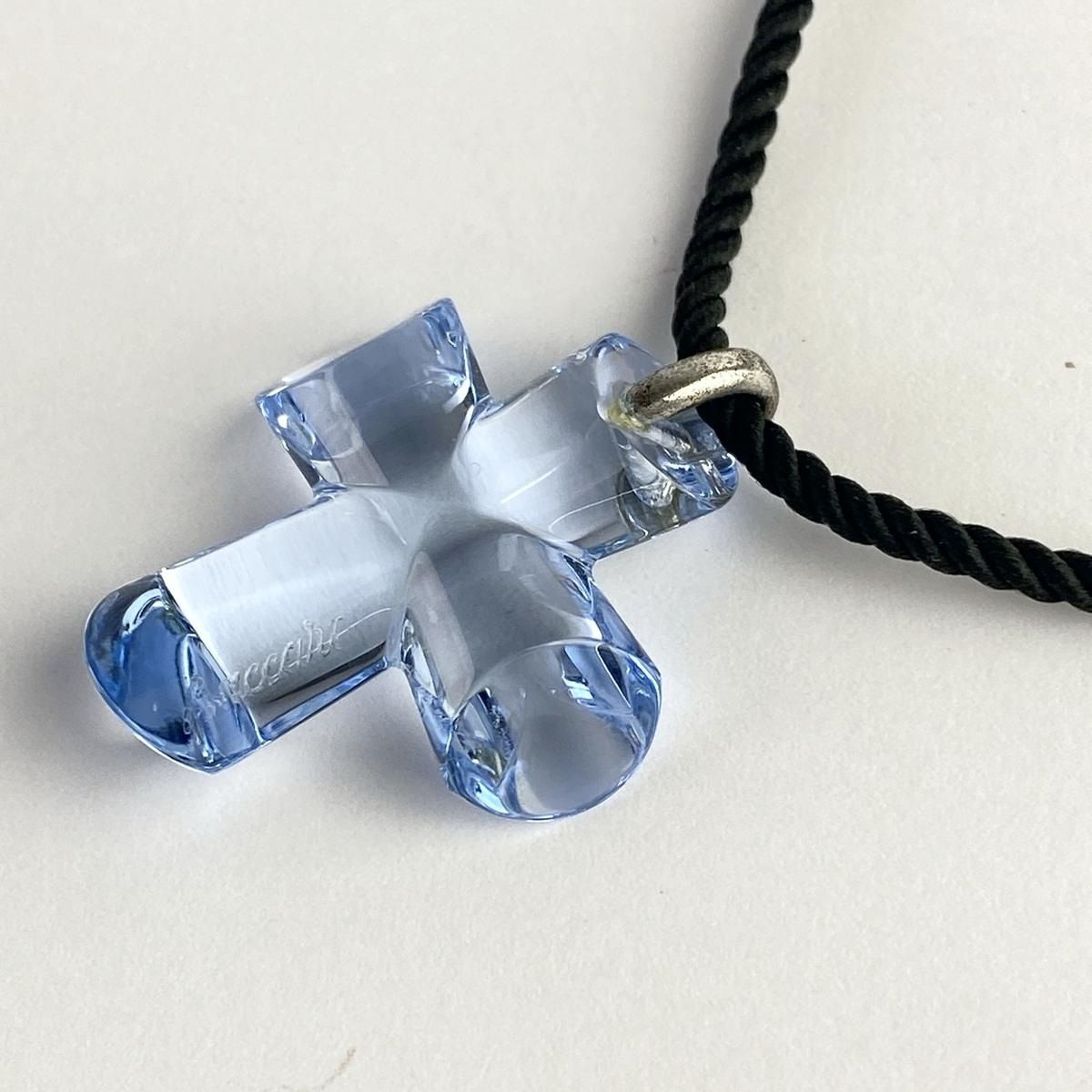 が*む様 Baccarat バカラ オクシタンクロスネックレス ブルー Baccarat