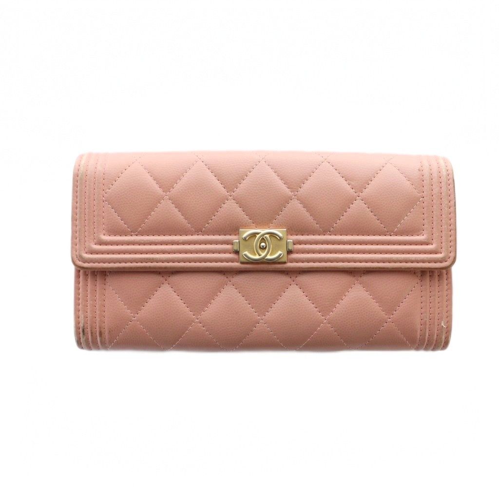 シャネル CHANEL ボーイシャネル 長財布 ウォレット ロゴ